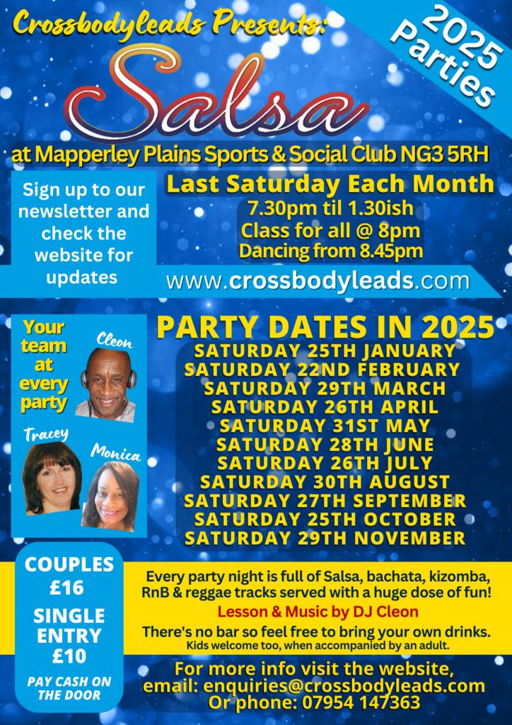 Cross Body Leads - salsa-led wellbeing, events and social connection