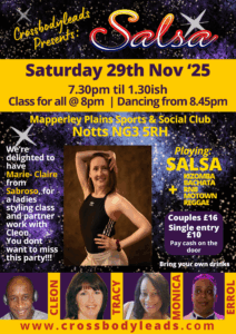 Salsa party and class with guest teacher Marie-Claire